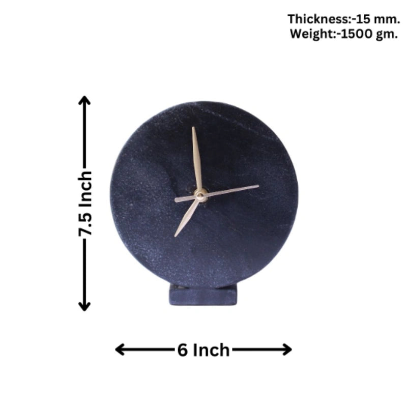 Circular Black 6x7.5 inches