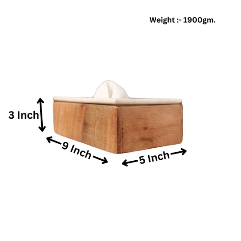 Wooden White 9x5x3 inches