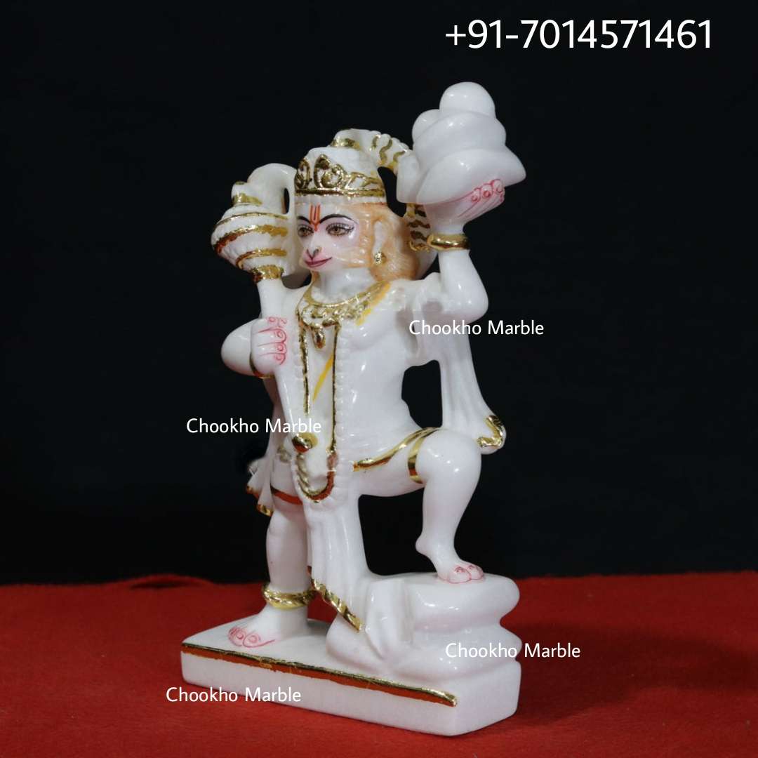 Marble Standing Hanuman Statue