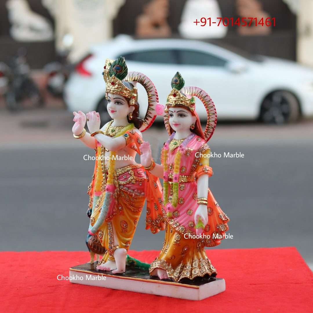 Marble Radha Krishna Statue