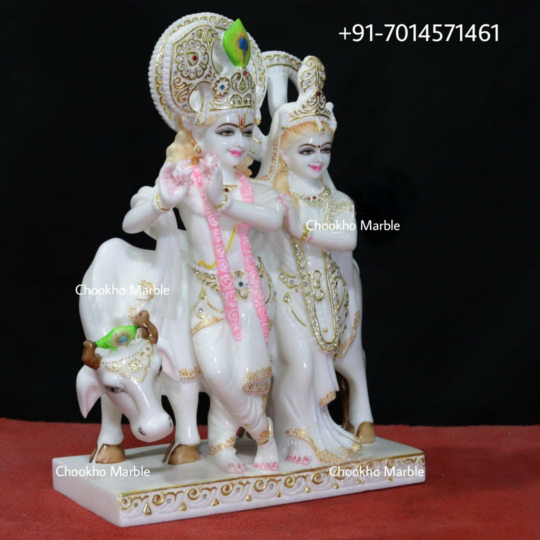 Marble Radha Krishna Statue
