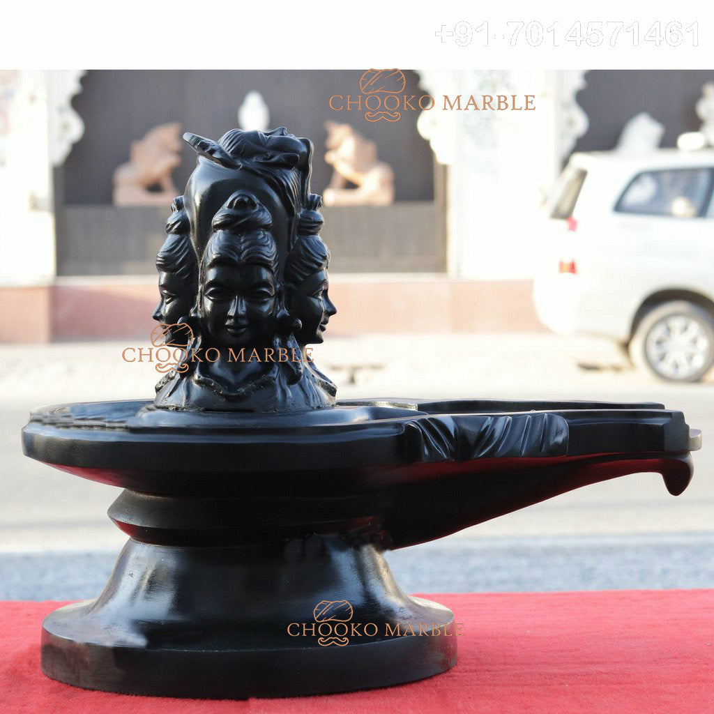 Shivling Marble Statue