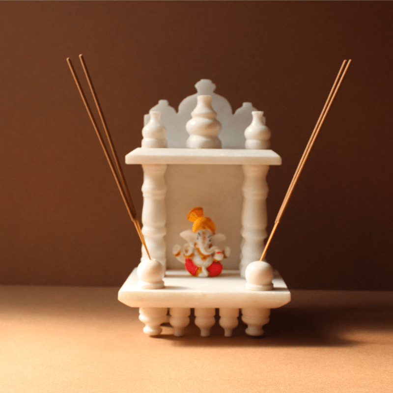 White Marble Home Temple