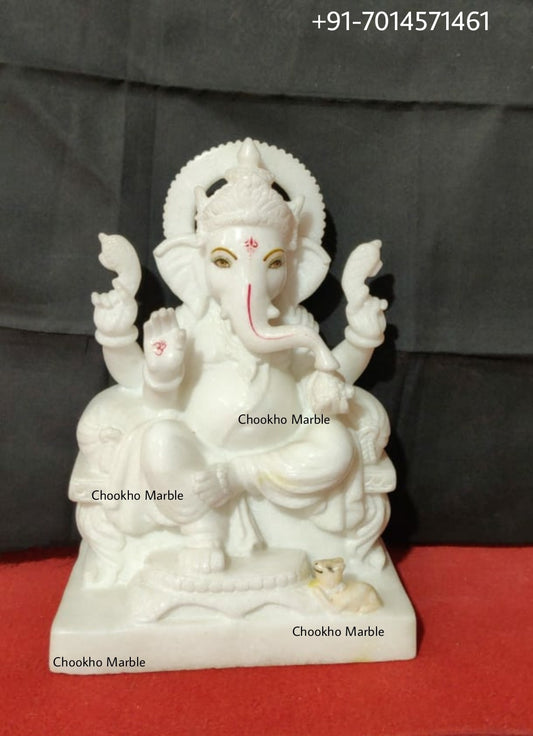 Ganesh Statue In Marble