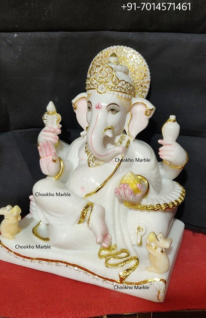 Ganesh Statue In Marble