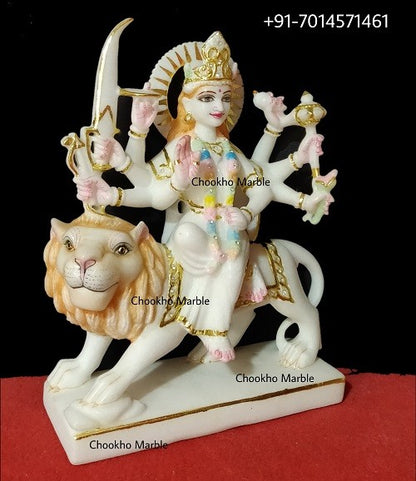 Marble Durga Mata Statue
