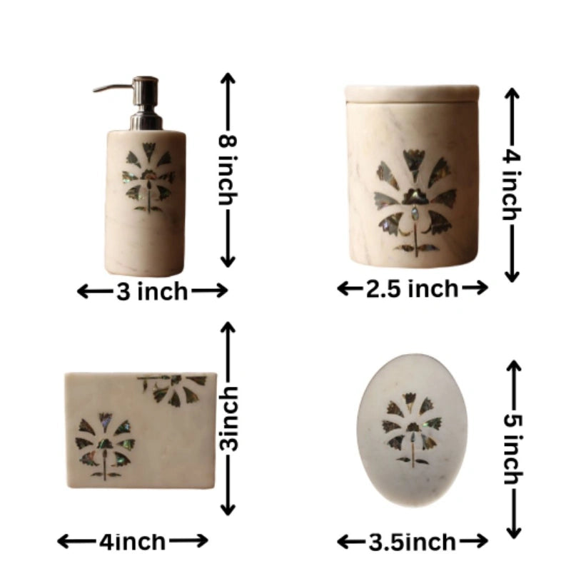 Silver leaf inlay (set of 4)