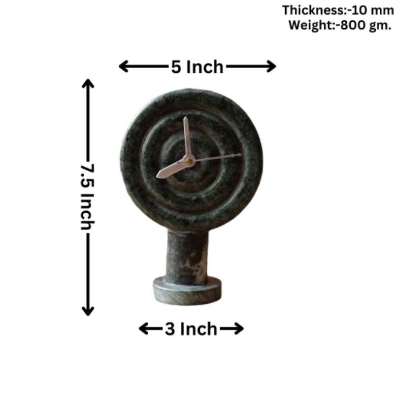 Multi circle green 5x7.5 inches