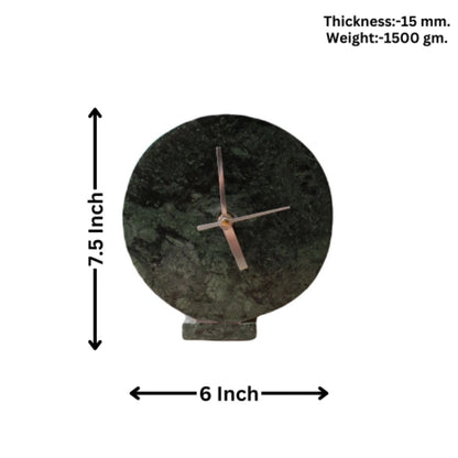 Circular green 6x7.5 inches