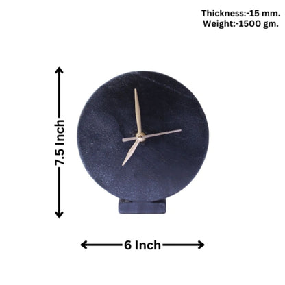 Circular Black 6x7.5 inches