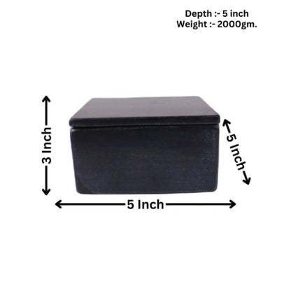 Square Black 5x5x3 inches
