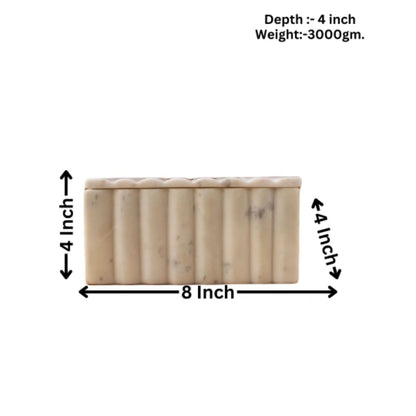 Wavy White 8x4x4inches