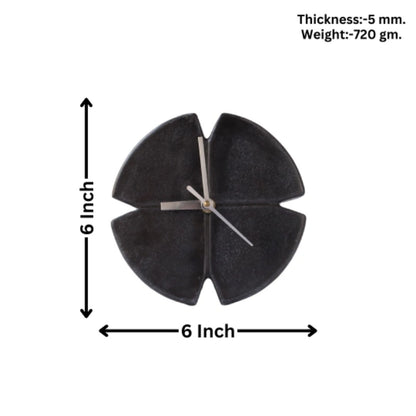 Flower black  6x6 inches