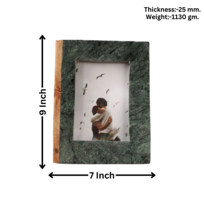 Green Wooden Book 9x7 inches