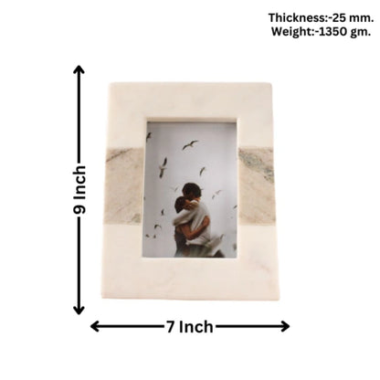 White and grey 9x7 inches