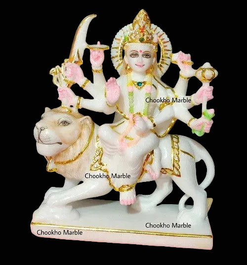Durga Mata Statue In Marble