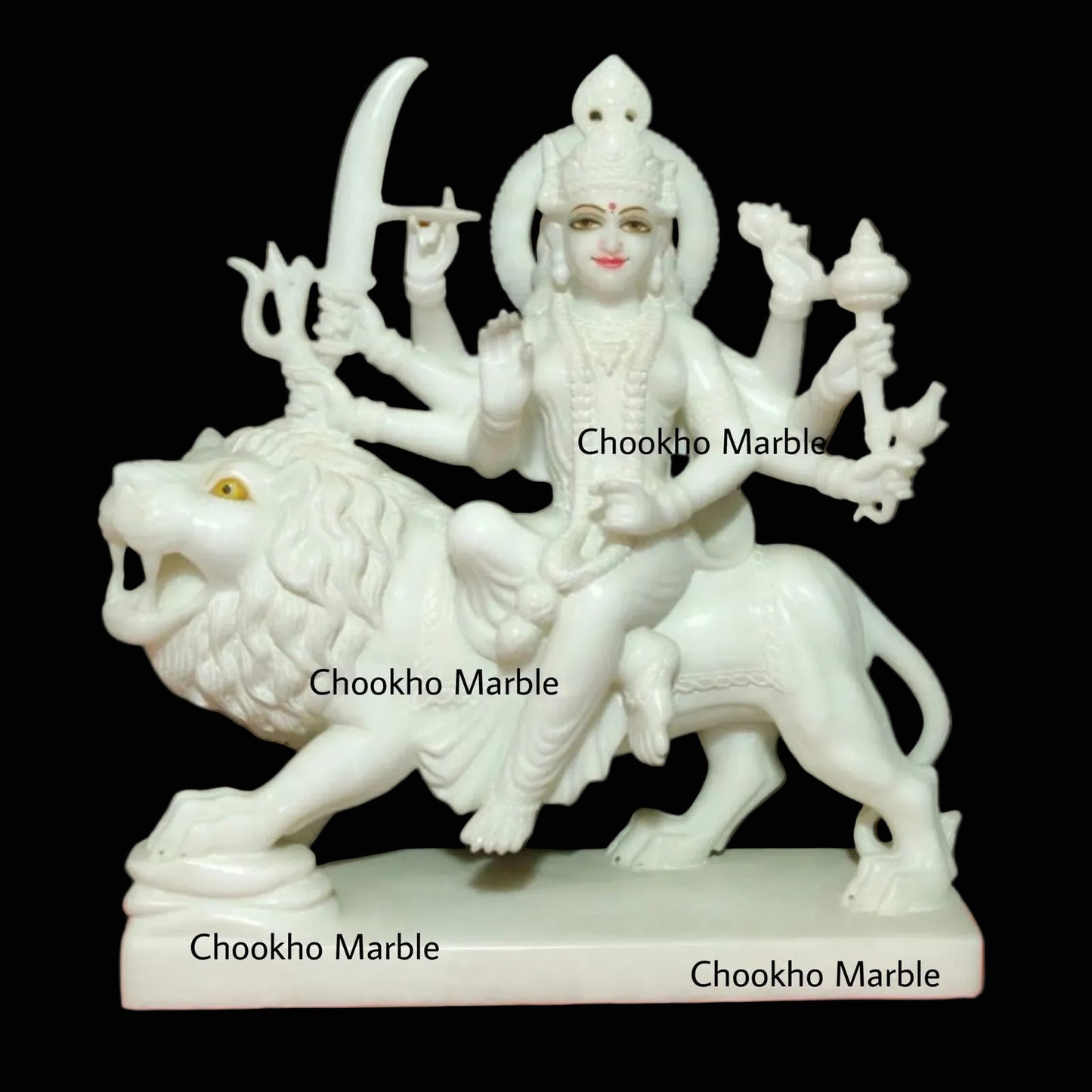 White Marble Durga Mata