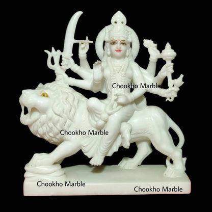 White Marble Durga Mata