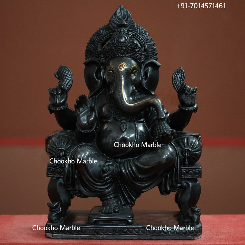 Black Marble Ganesh Ji