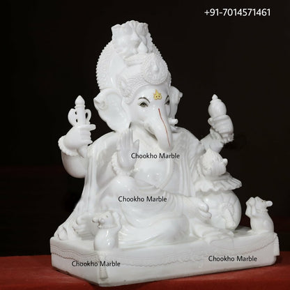 White Marble Ganesh Ji