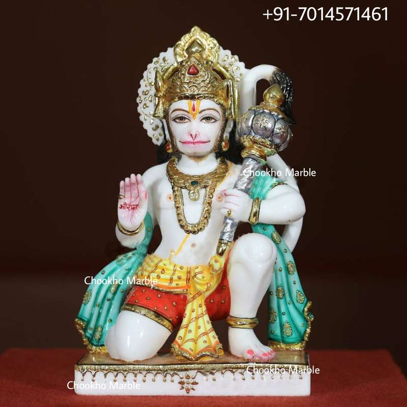 White Marble Hanuman Statue