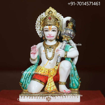 White Marble Hanuman Statue