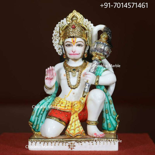 White Marble Hanuman Statue