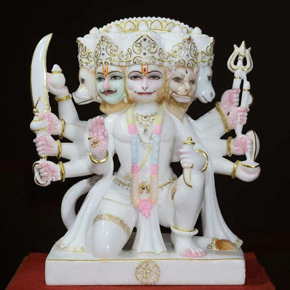 Marble Panchmukhi Hanuman Statue