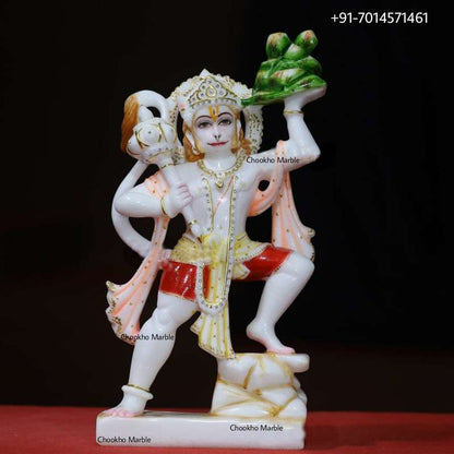 Hanuman White Marble Statue