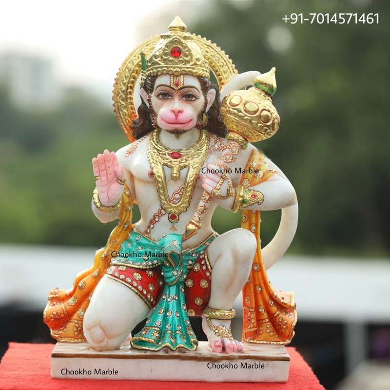 Makrana Marble Hanuman Murti