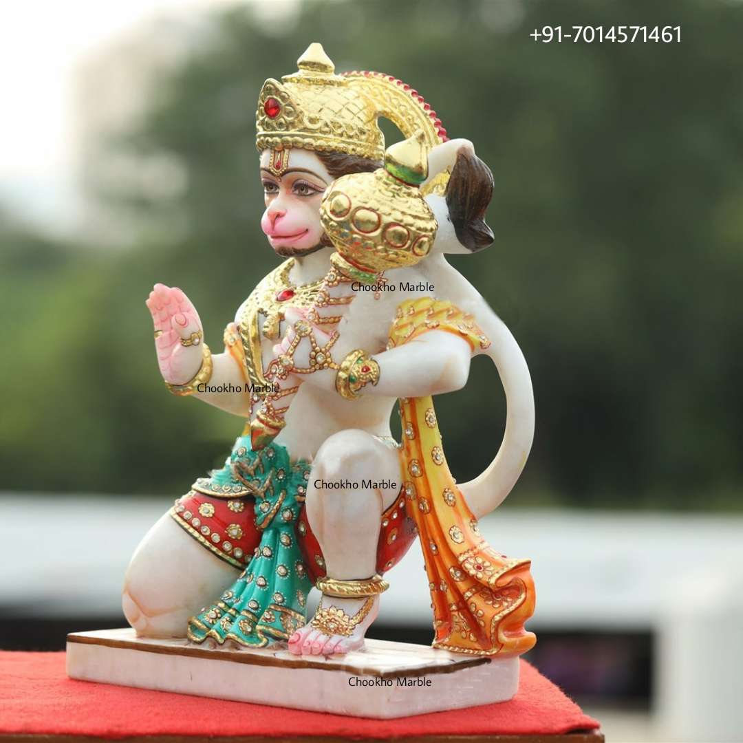 Makrana Marble Hanuman Murti