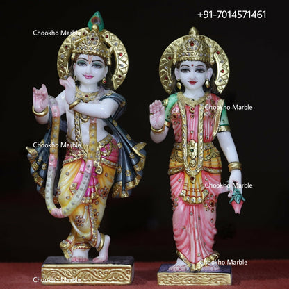Marble Radha Krishna Statue