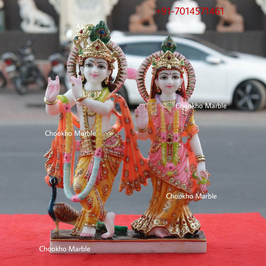 Marble Radha Krishna Statue