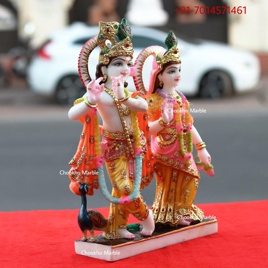 Marble Radha Krishna Statue