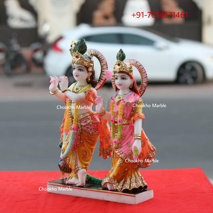 Marble Radha Krishna Statue