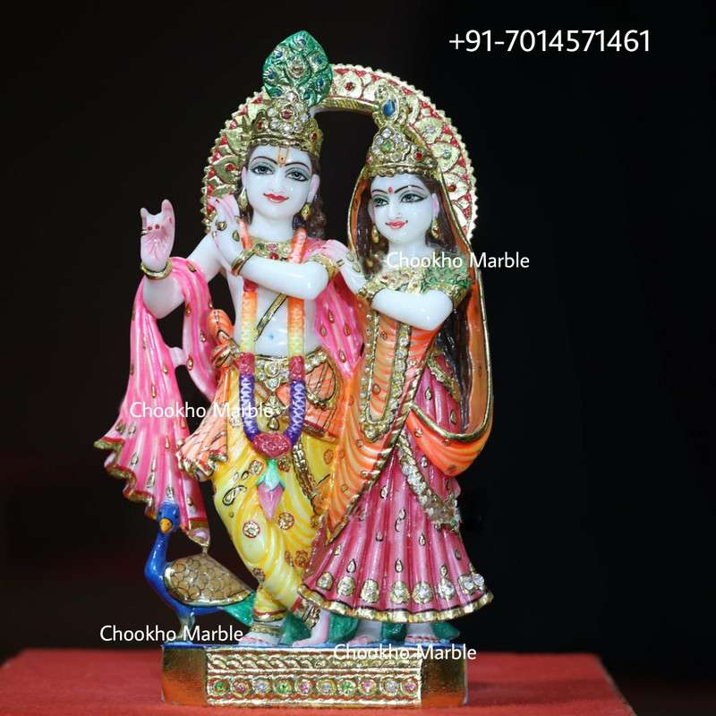 Marble Radha Krishna Statue