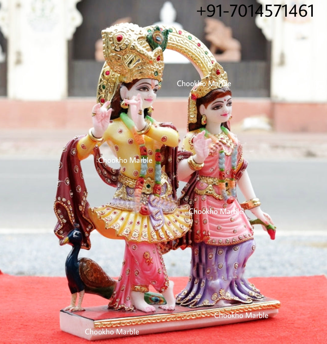 Marble Radha Krishna Statue