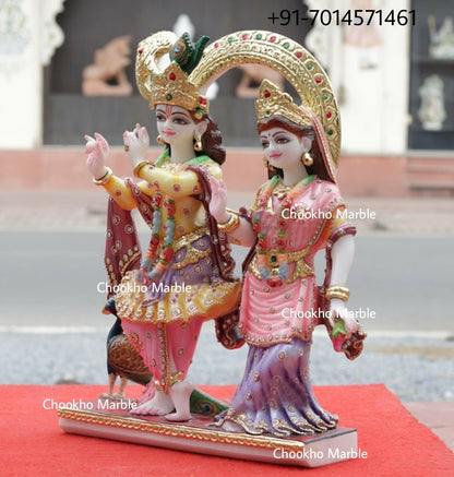 Marble Radha Krishna Statue