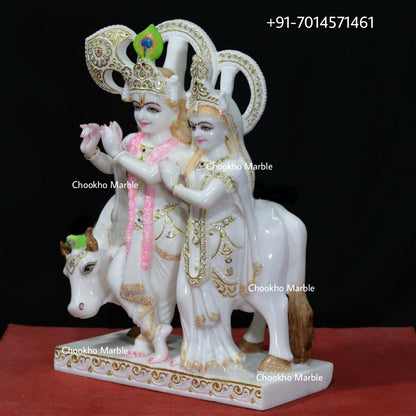 Marble Radha Krishna Statue