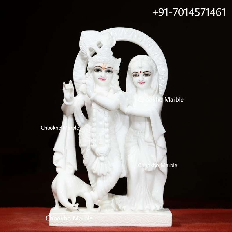 Marble Radha Krishna Statue