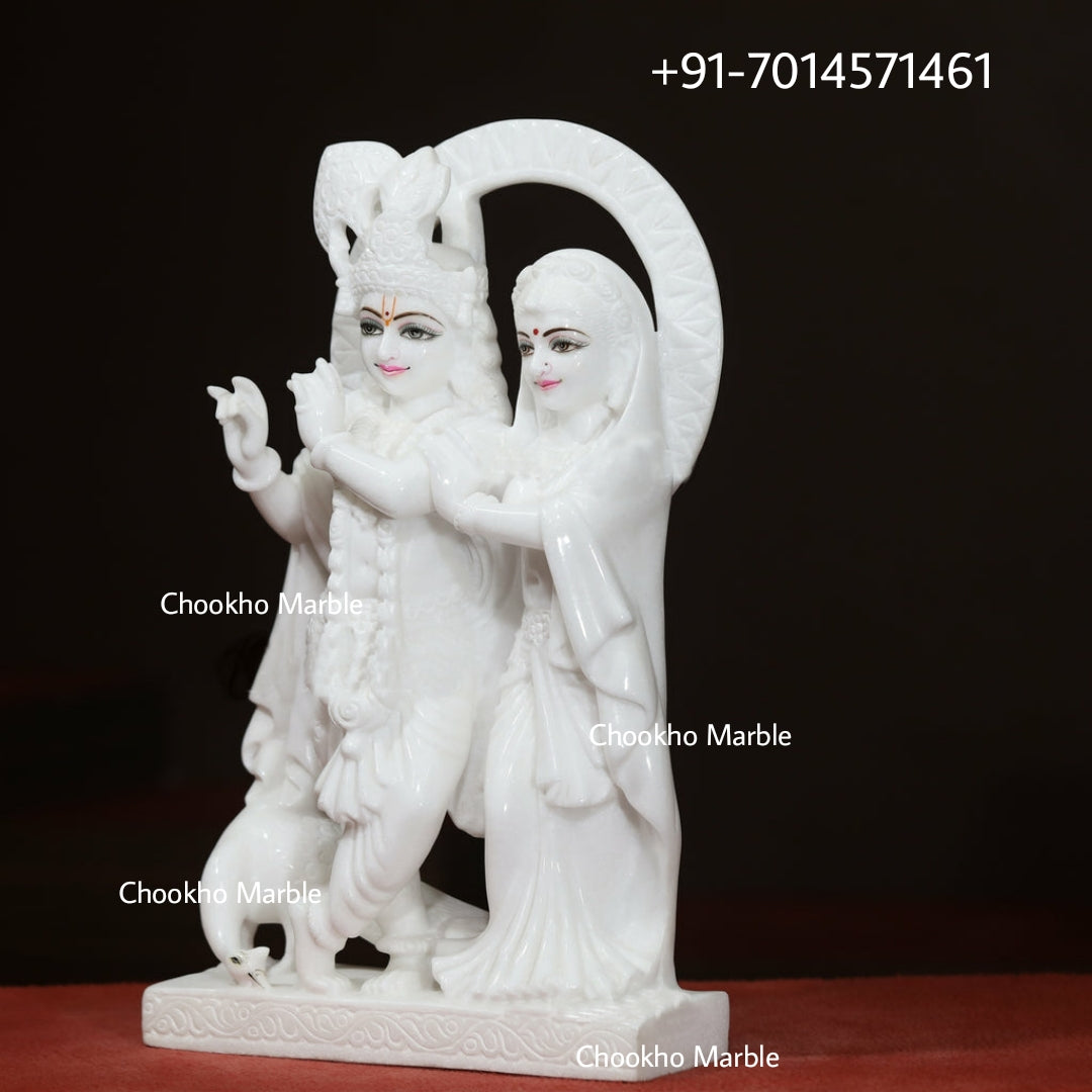 Marble Radha Krishna Statue
