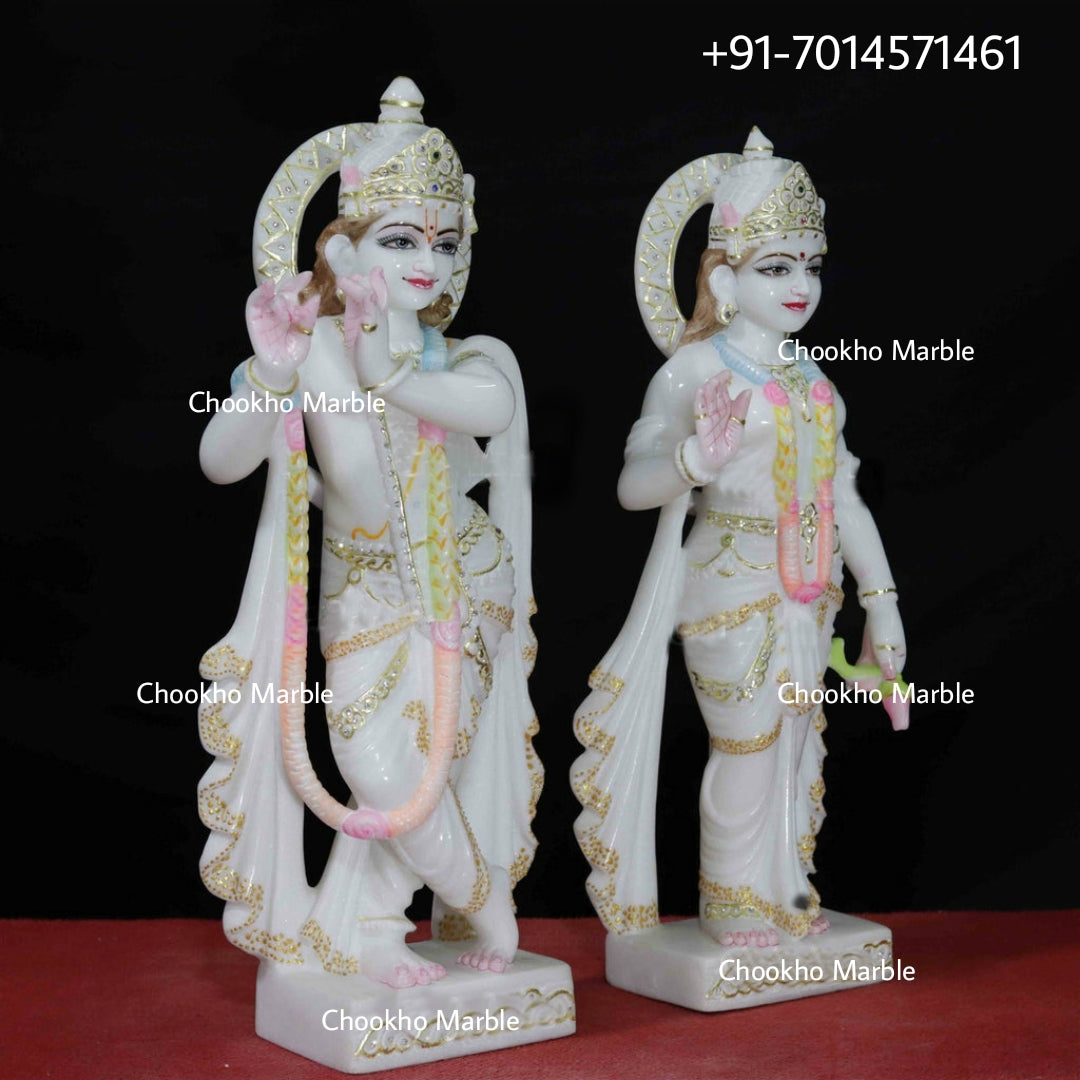 Marble Radha Krishna Statue