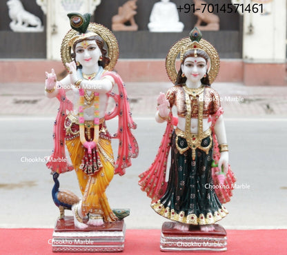 Marble Radha Krishna Statue