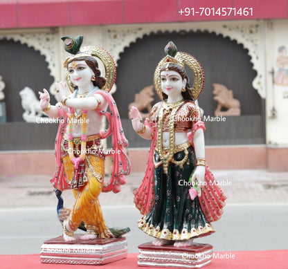 Marble Radha Krishna Statue