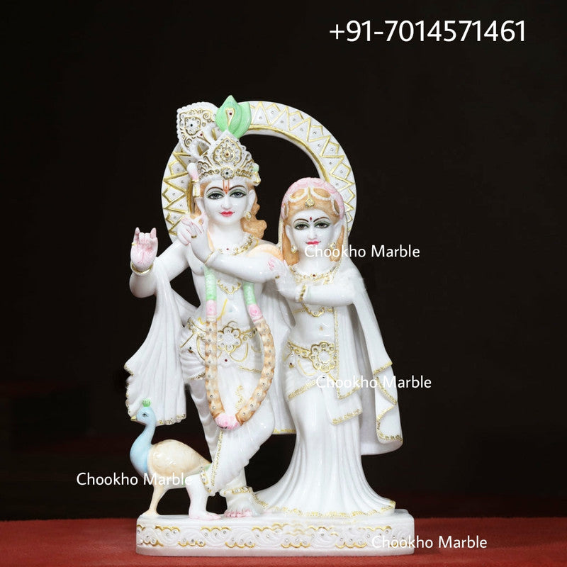 Marble Radha Krishna Statue