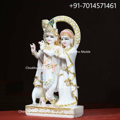 Marble Radha Krishna Statue