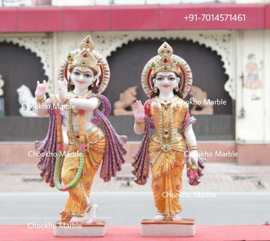 Marble Radha Krishna Statue