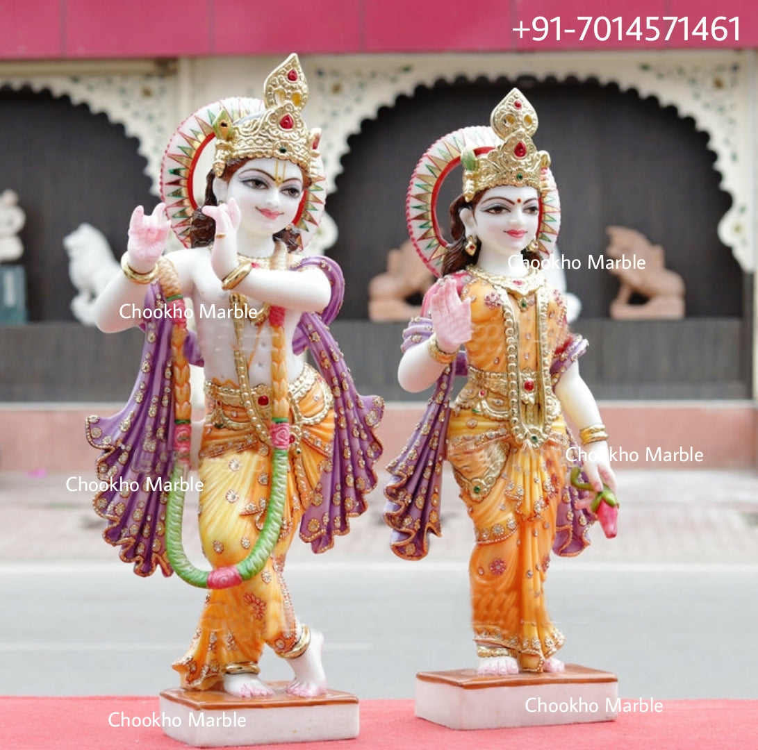 Marble Radha Krishna Statue