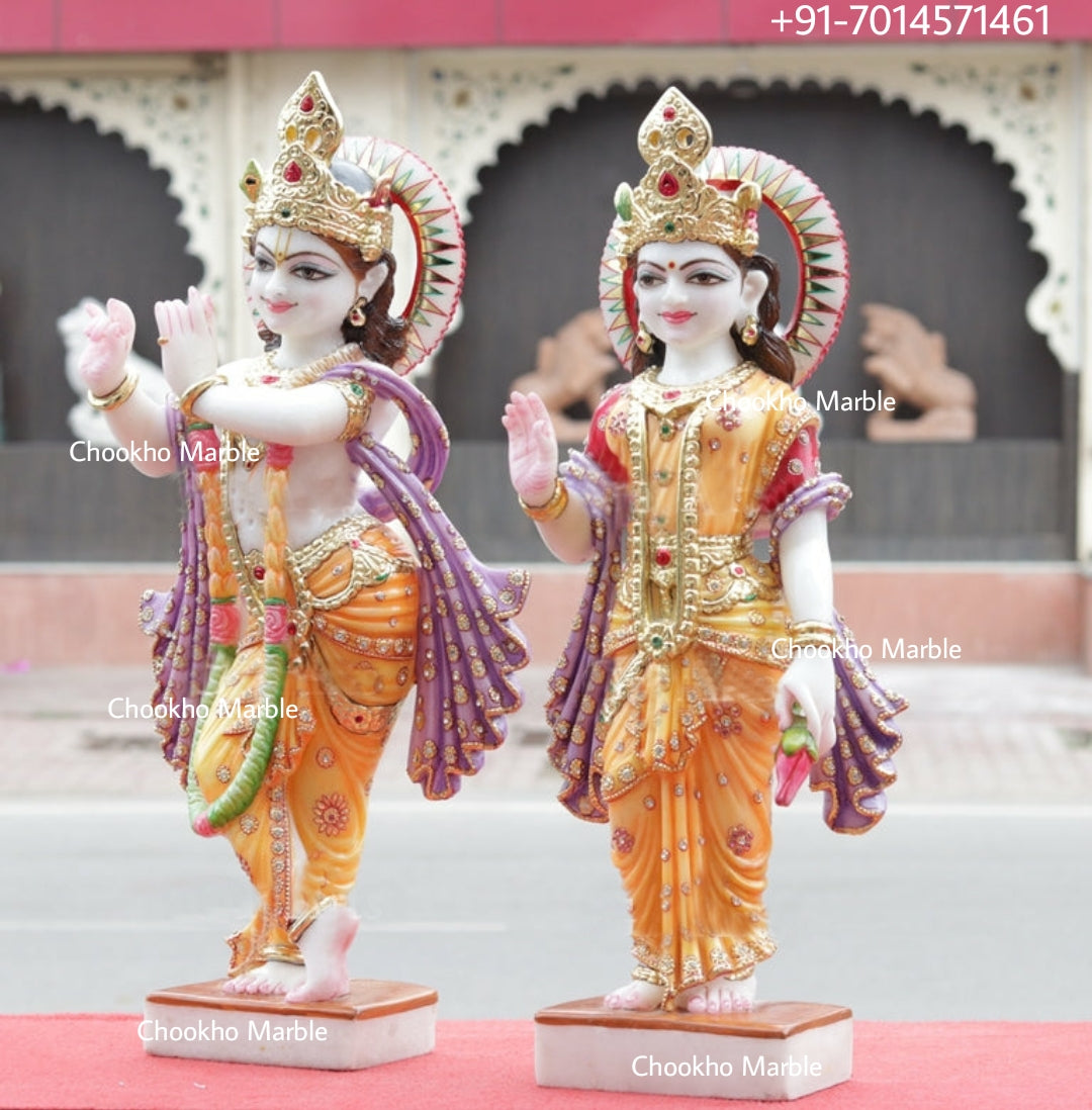 Marble Radha Krishna Statue