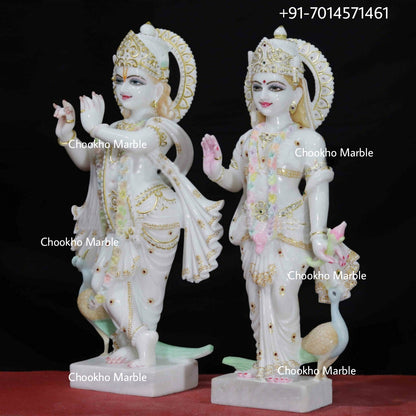 Marble Radha Krishna Statue